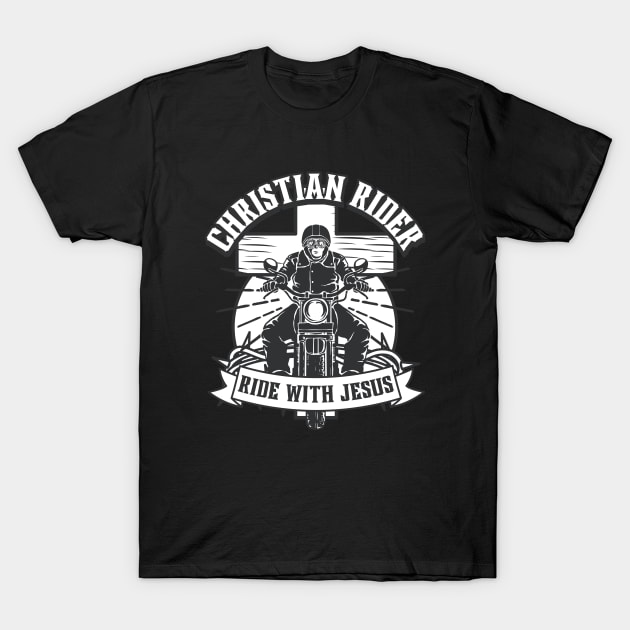 Christian Biker. T-Shirt by FullOnNostalgia